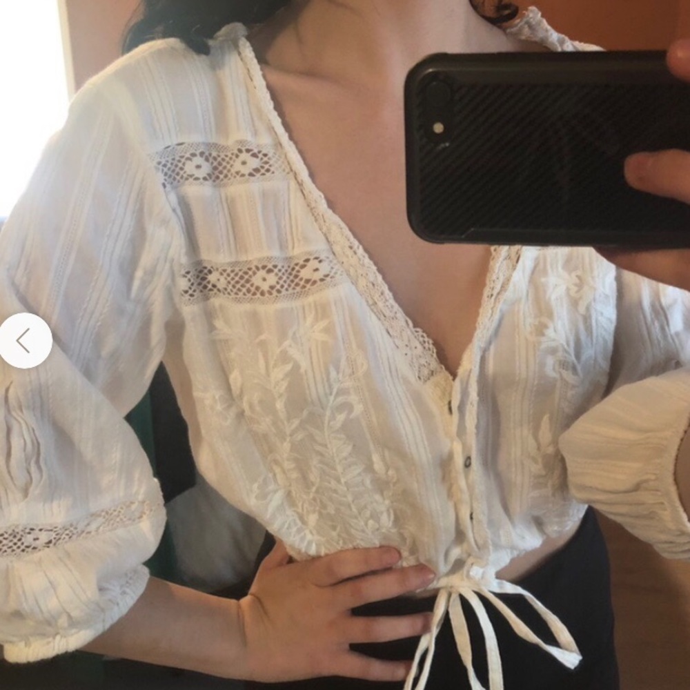 Free people cropped blouse